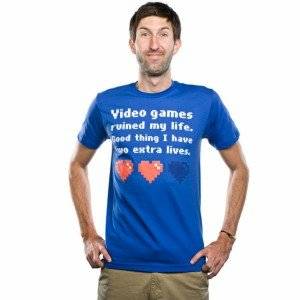 Video Games Ruined My Life... Two Extra Lives. T-Shirt