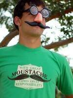 With Great Moustache T-Shirt
