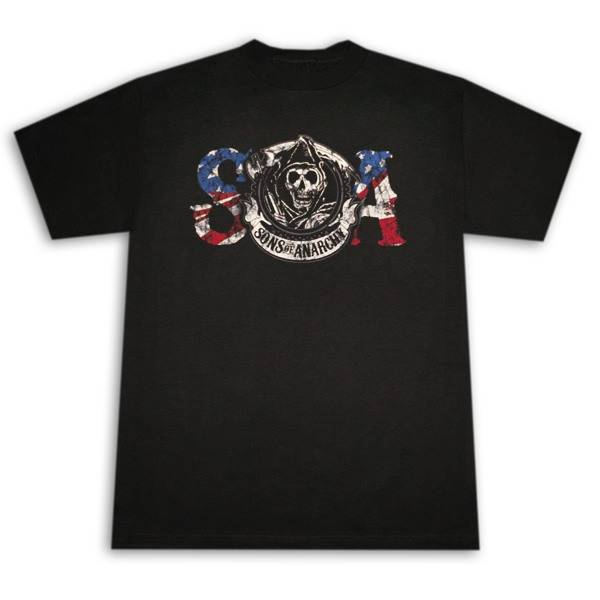 Sons Of Anarchy SOA American Flag Reaper T-Shirt
