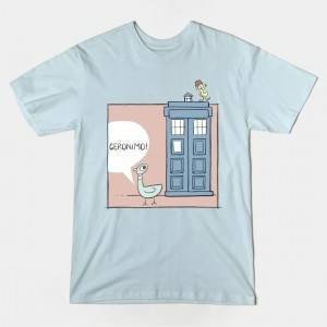 DON'T LET THE PIGEON DRIVE THE TARDIS Blue T-Shirt