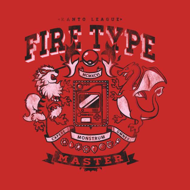 Fire Type Pokemon T Shirt By Cod Designs The Shirt List