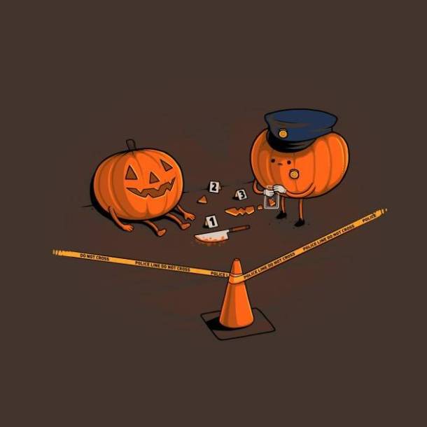 Funny Halloween Crime Scene T-Shirt - The Shirt List