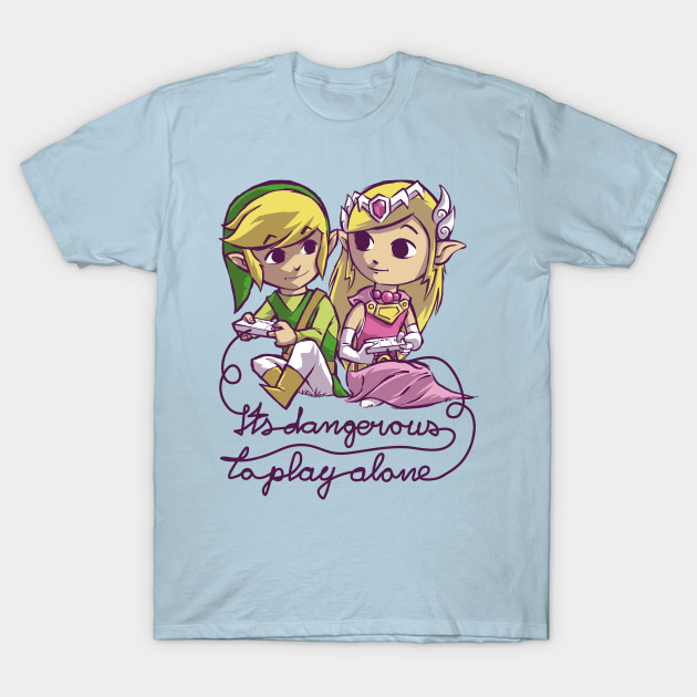 It's dangerous to play alone Blue T-Shirt