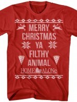 Home Alone Filthy Animal Christmas T-Shirt