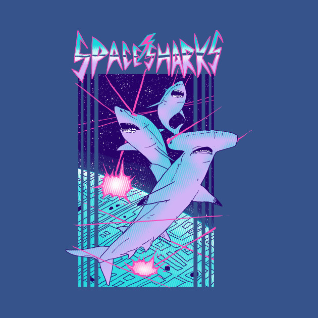 Space Sharks T-Shirt by Hillary White aka wytrab8 - The Shirt List