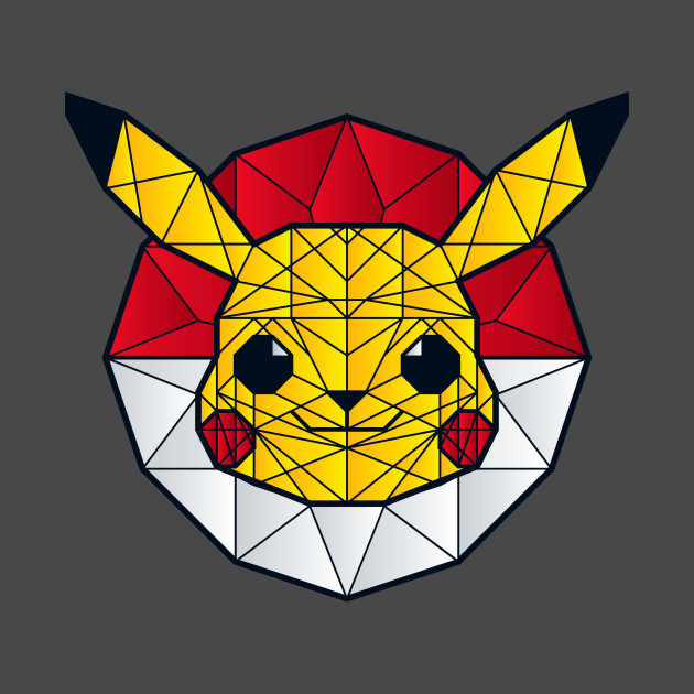 Polychu Pokemon - Polygon Stainglass Collection