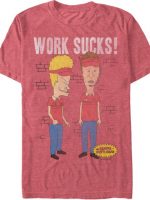 Work Sucks Beavis and Butt-Head T-Shirt