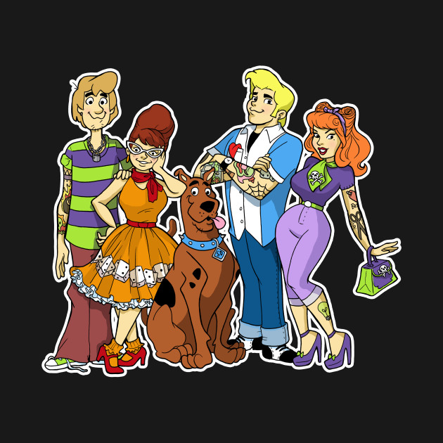 The Gang - Rockabilly Scooby Doo -Shirt - The Shirt List