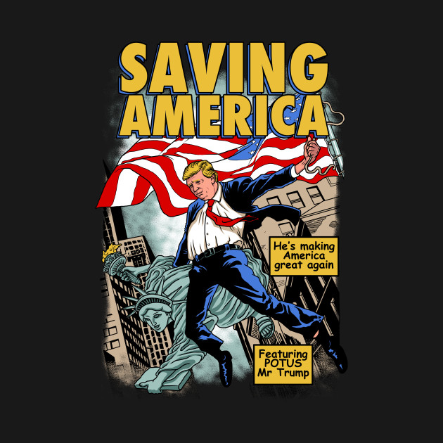 President Donald Trump Saving America Comic