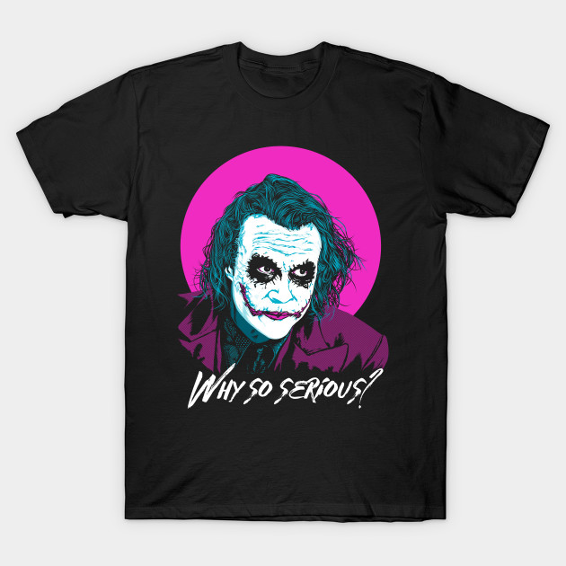 MUSH T-Shirt Joker Why So Serious Pop Art Cinema Movies 100% Cotone Organico