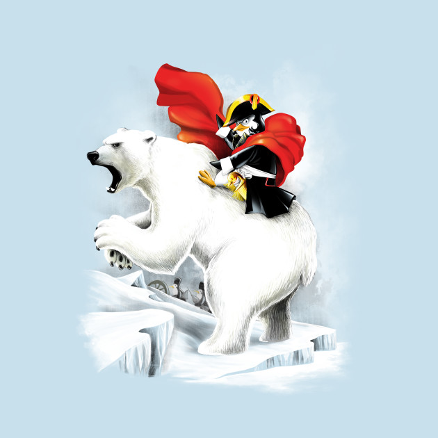 Penguin crossing the North Pole