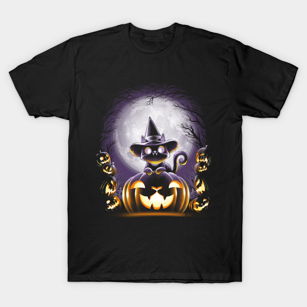 WITCH CAT NIGHT - Halloween T-Shirt - The Shirt List