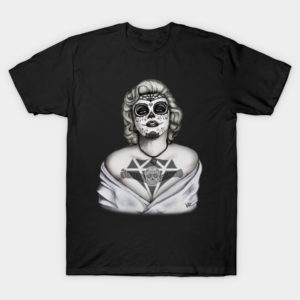 Marilyn sugar skull b&w T-Shirt