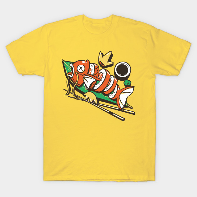 Sushi Karp T-Shirt Unisex Adult Funny Sizes New Magikarp Koiking Sushi
