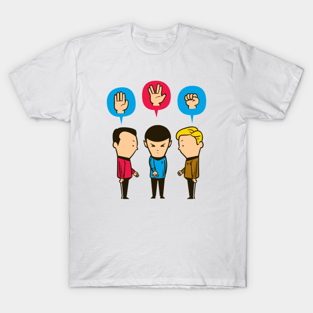Paper - Scissors - Rock Star Trek T-Shirt