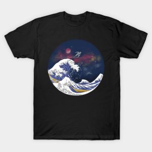Surfing the Great Wave Silver Surfer T-Shirt