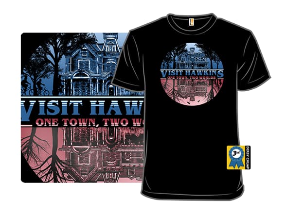 Hawkins - One Town, Two Worlds T-Shirt