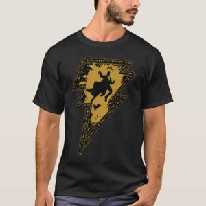 Distressed Lightning Bolt Black Adam T-Shirt
