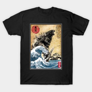 The Rise of Gojira woodblock Godzilla T-Shirt