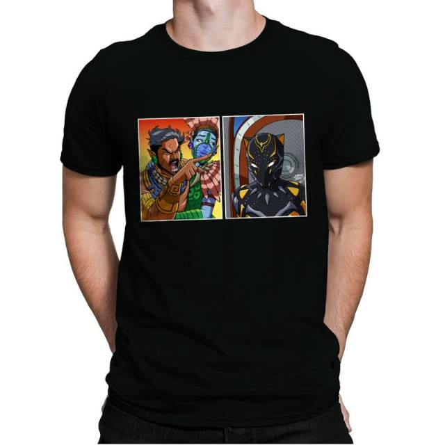 FISH MAN YELLING - Namor vs. Black Panther T-Shirt