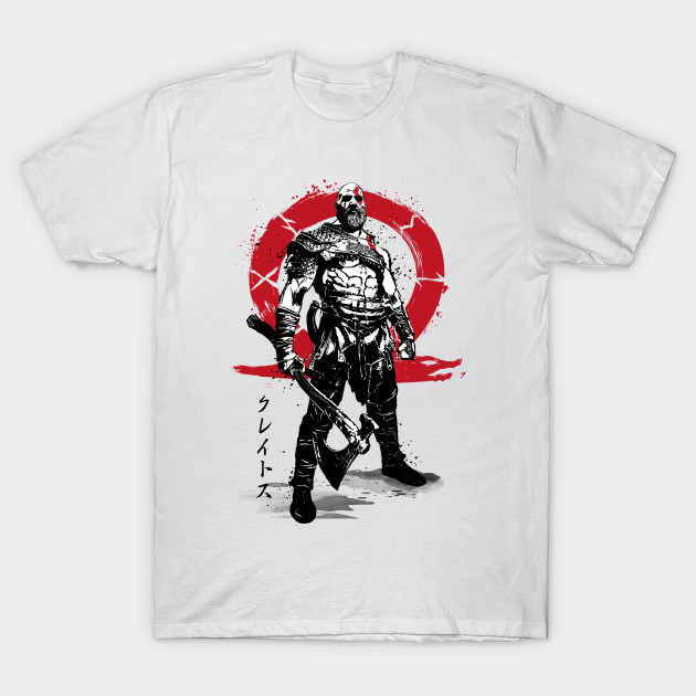 Killer of Gods sumi e - God of War T-Shirt