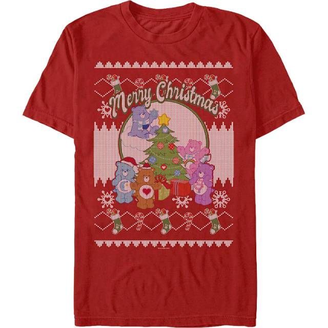 Care Bears Merry Christmas Faux Ugly Sweater T-Shirt