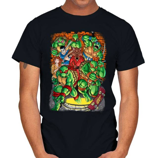 PIZZA, FIGHTS AND STORIES - TMNT T-Shirt