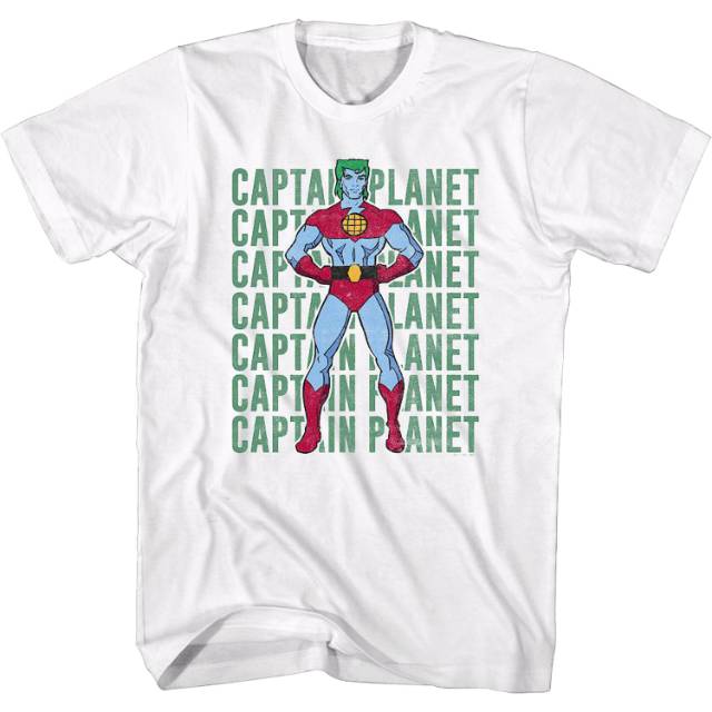 Stacked Logo Captain Planet T-Shirt